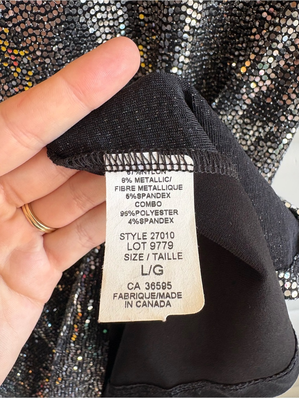 Vintage Mandy Evans Y2K Silver Metallic Sparkle Party Tank Top L Canada - Picture 4 of 7